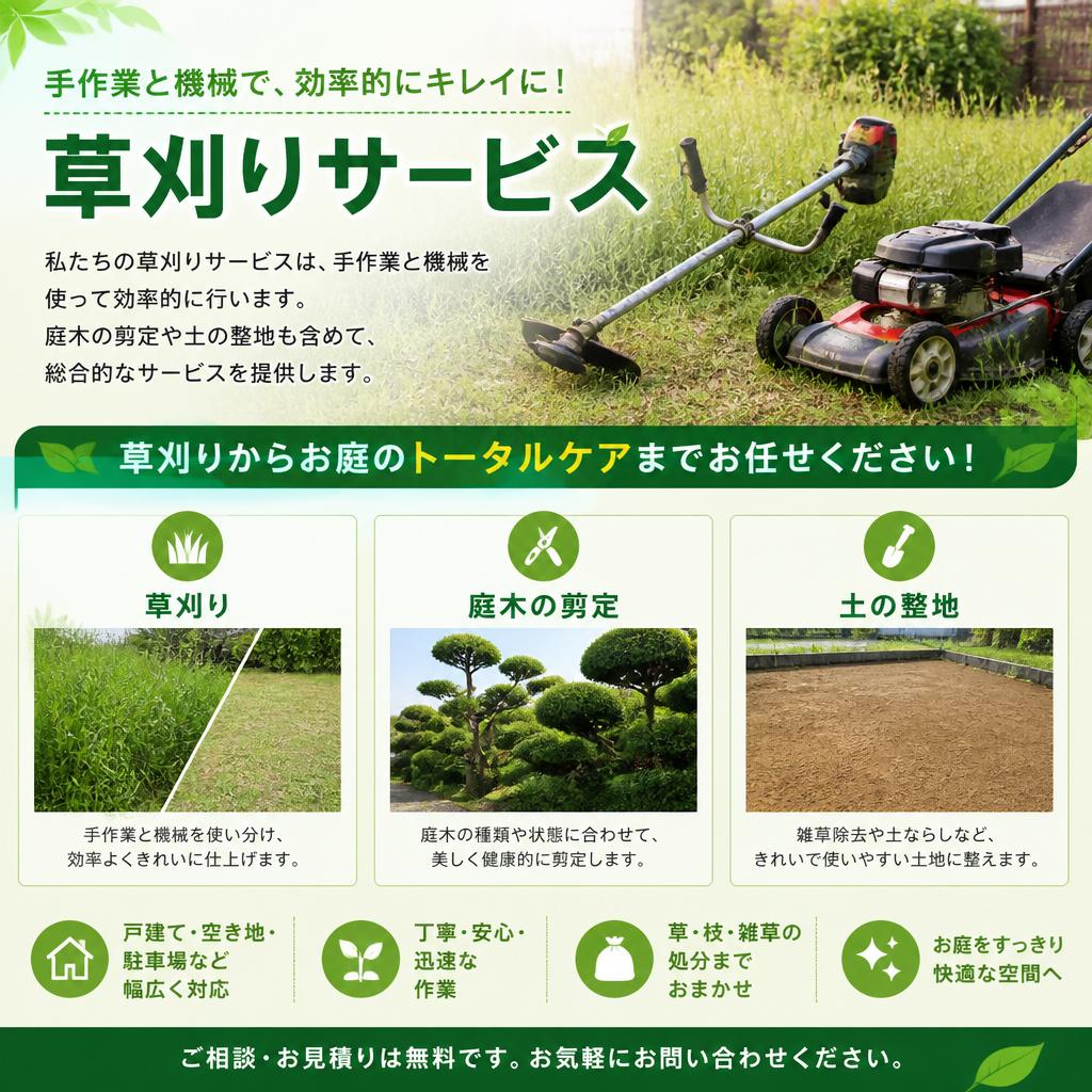 2. 充実した草刈りサービスの内容