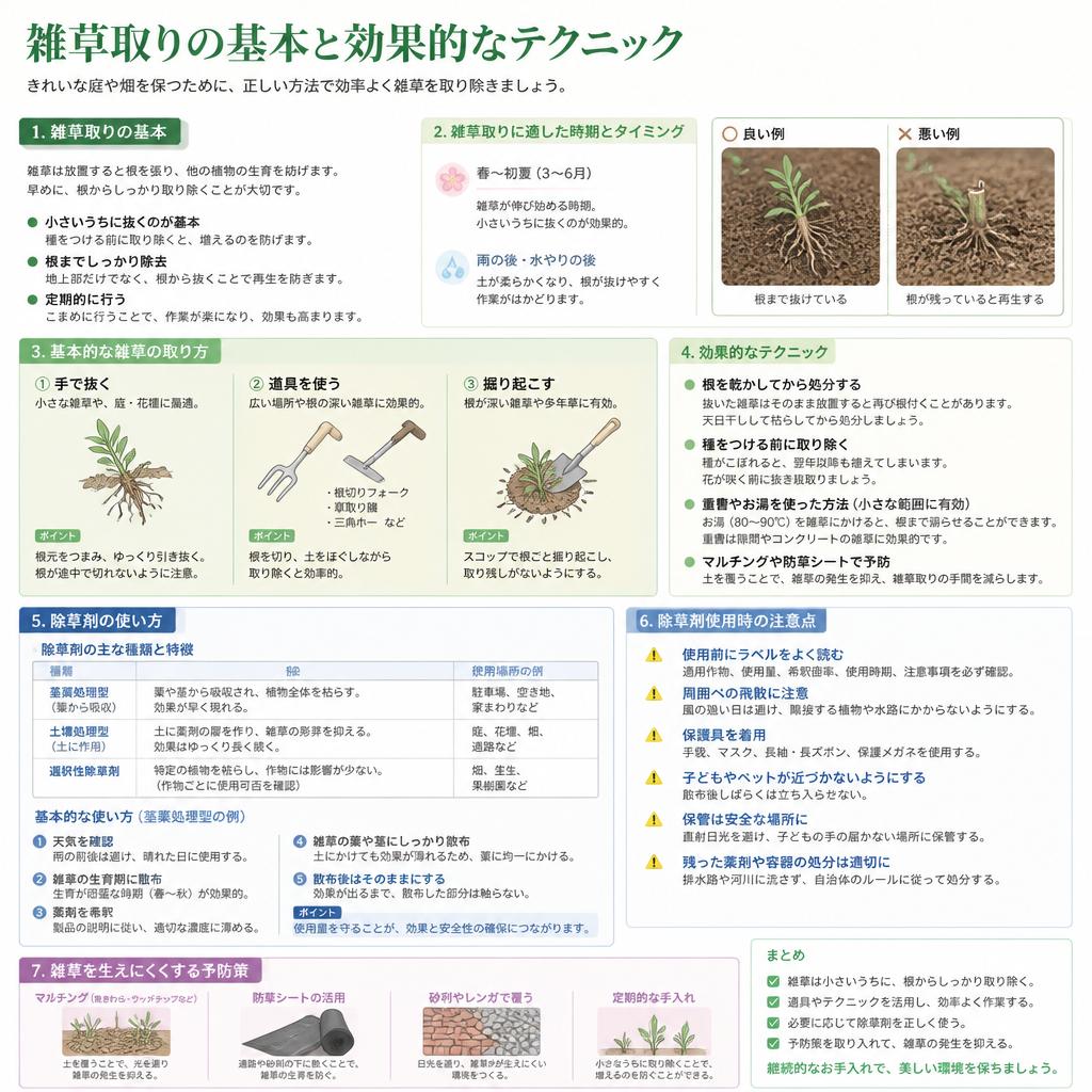 2. 効果的な雑草取りの方法とは？