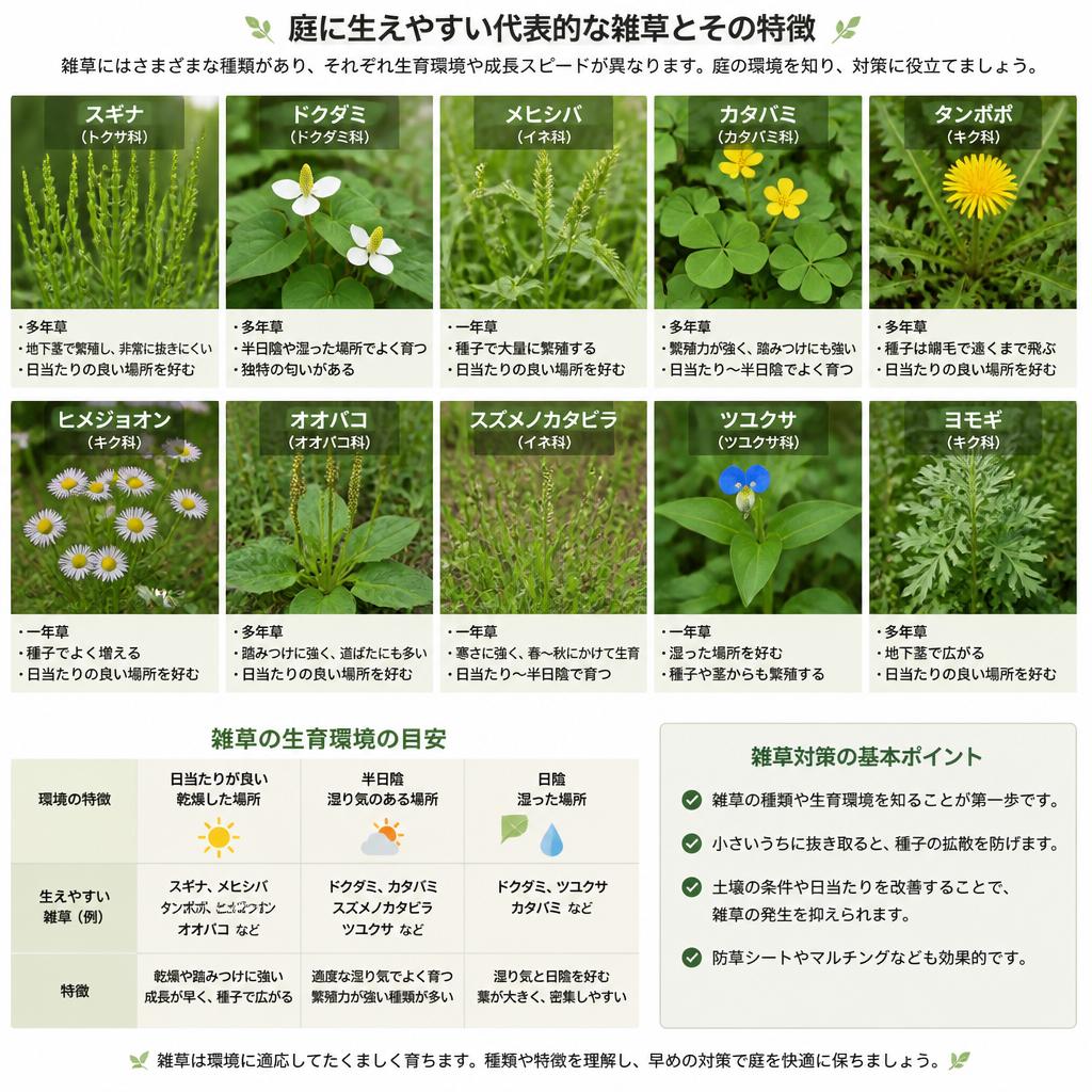雑草の種類と特徴