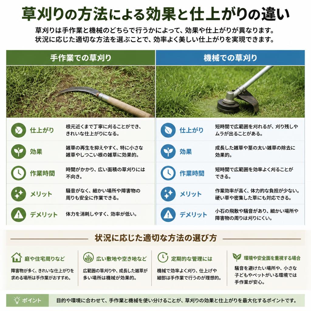手作業と機械の使い分け