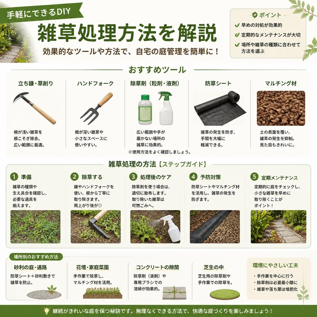 DIYでできる雑草処理ノウハウ