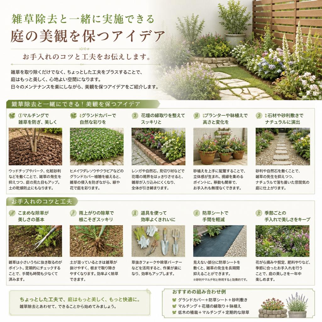 お庭の美しさを保つためのアイデア