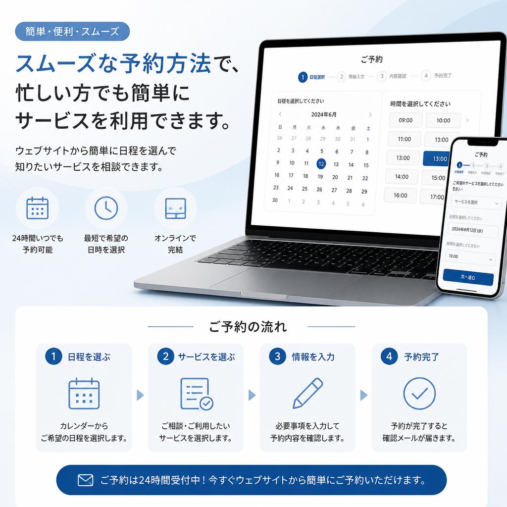 4. 予約が簡単！