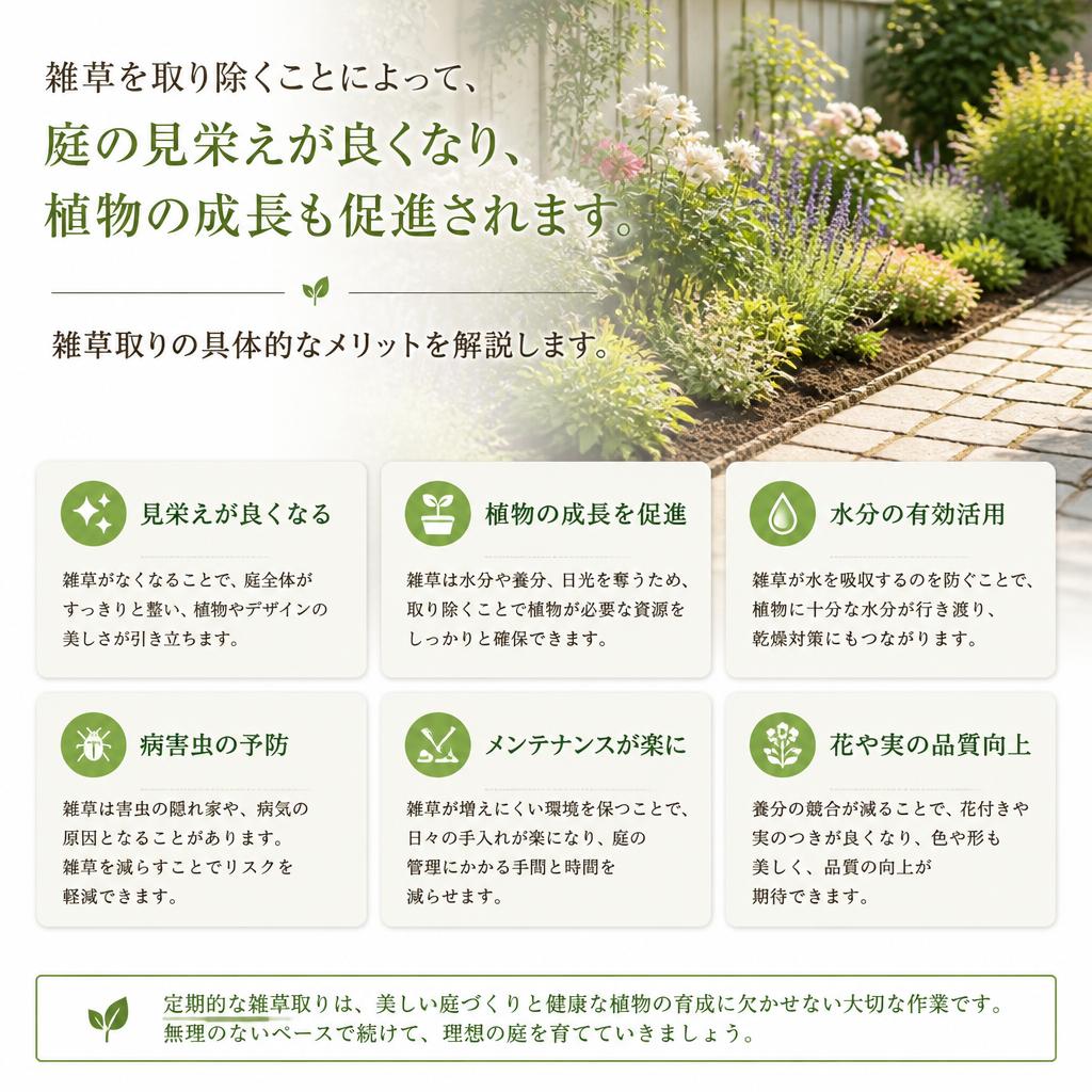 雑草取りのメリット