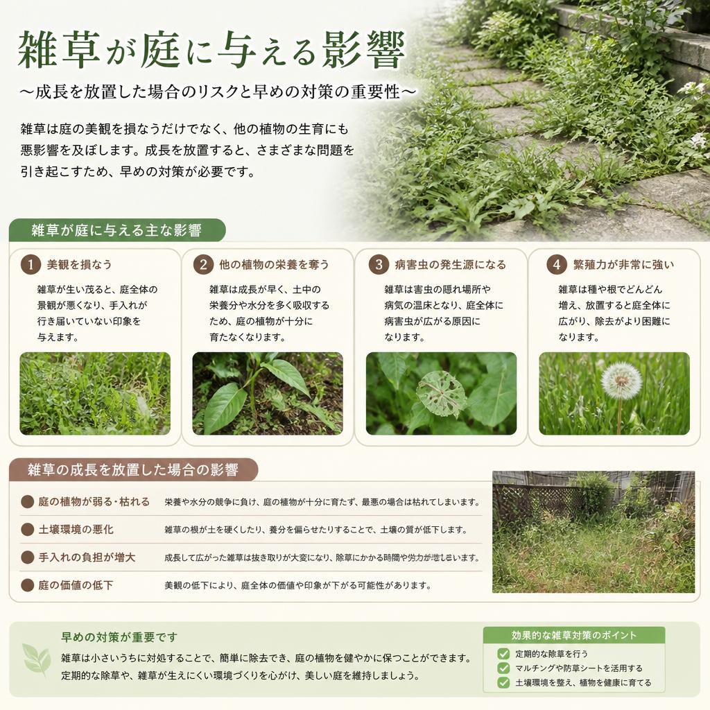 雑草がもたらす影響
