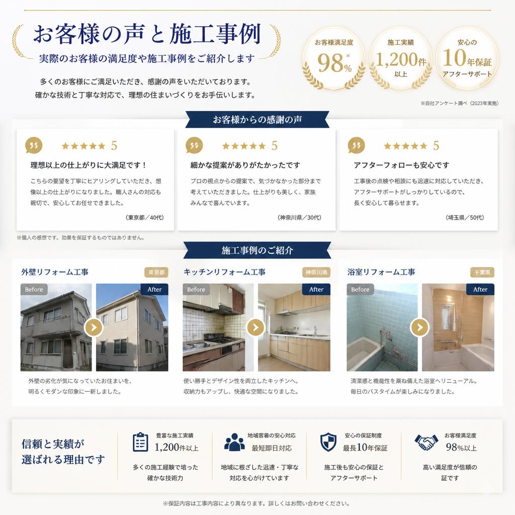 お客様の声・実績紹介