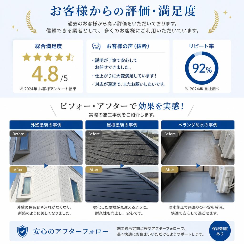 お客様の声：実績と信頼