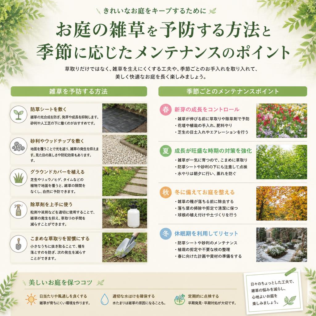 雑草対策と予防策