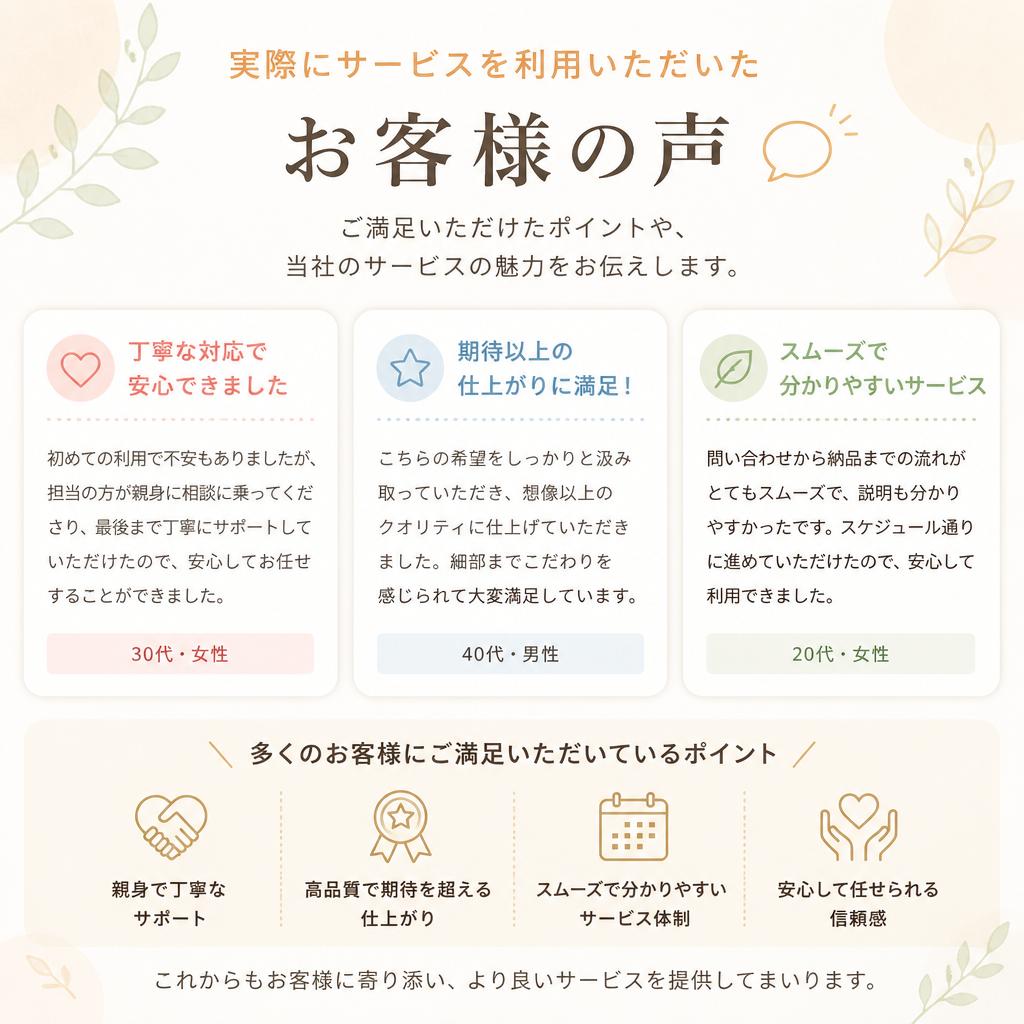 お客様の声