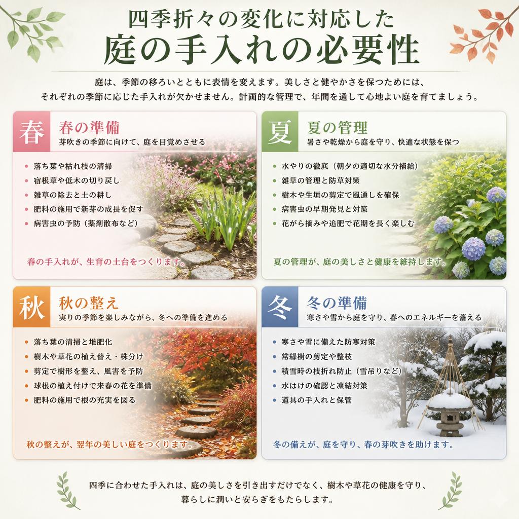 季節ごとの庭の手入れの重要性
