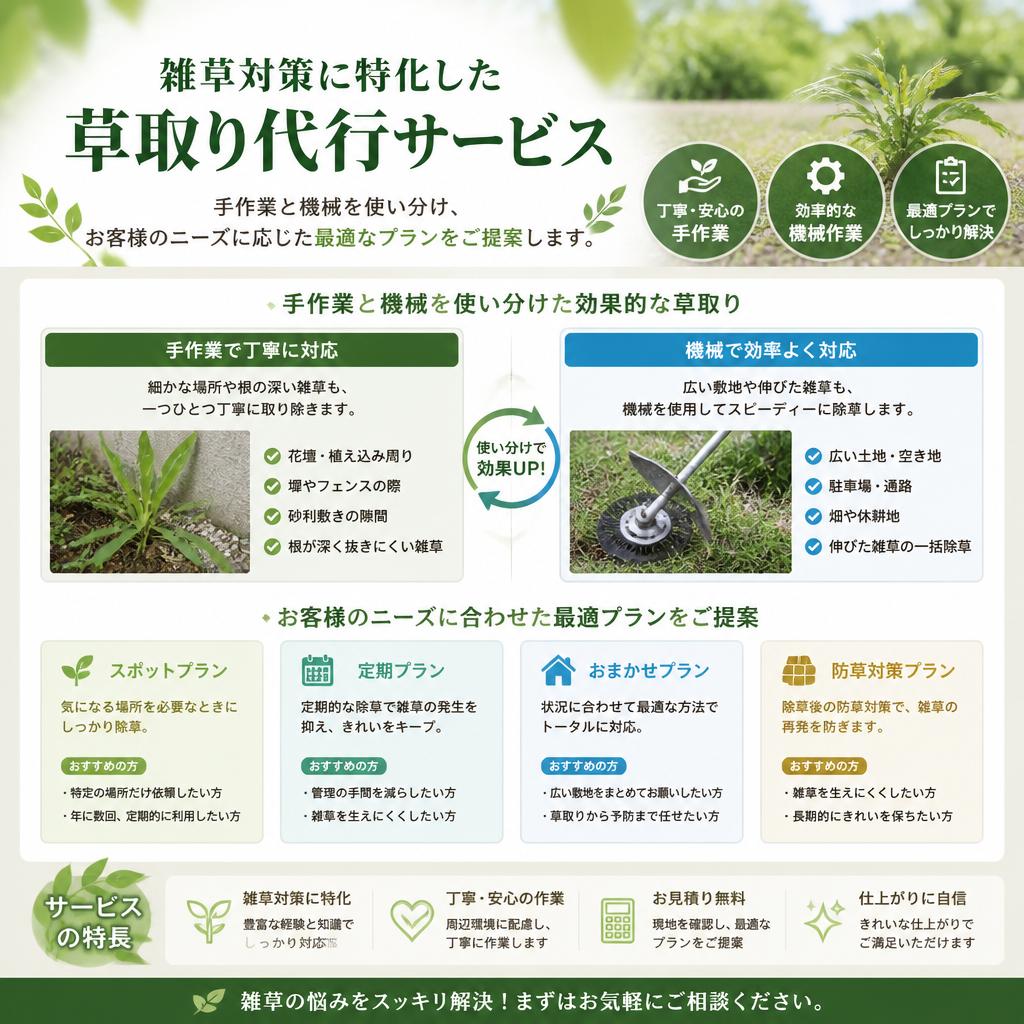 私たちの草取り代行サービスとは