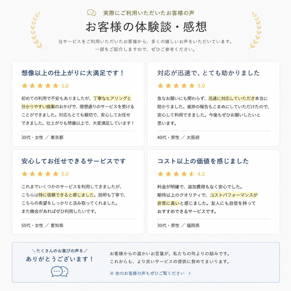 利用者の声
