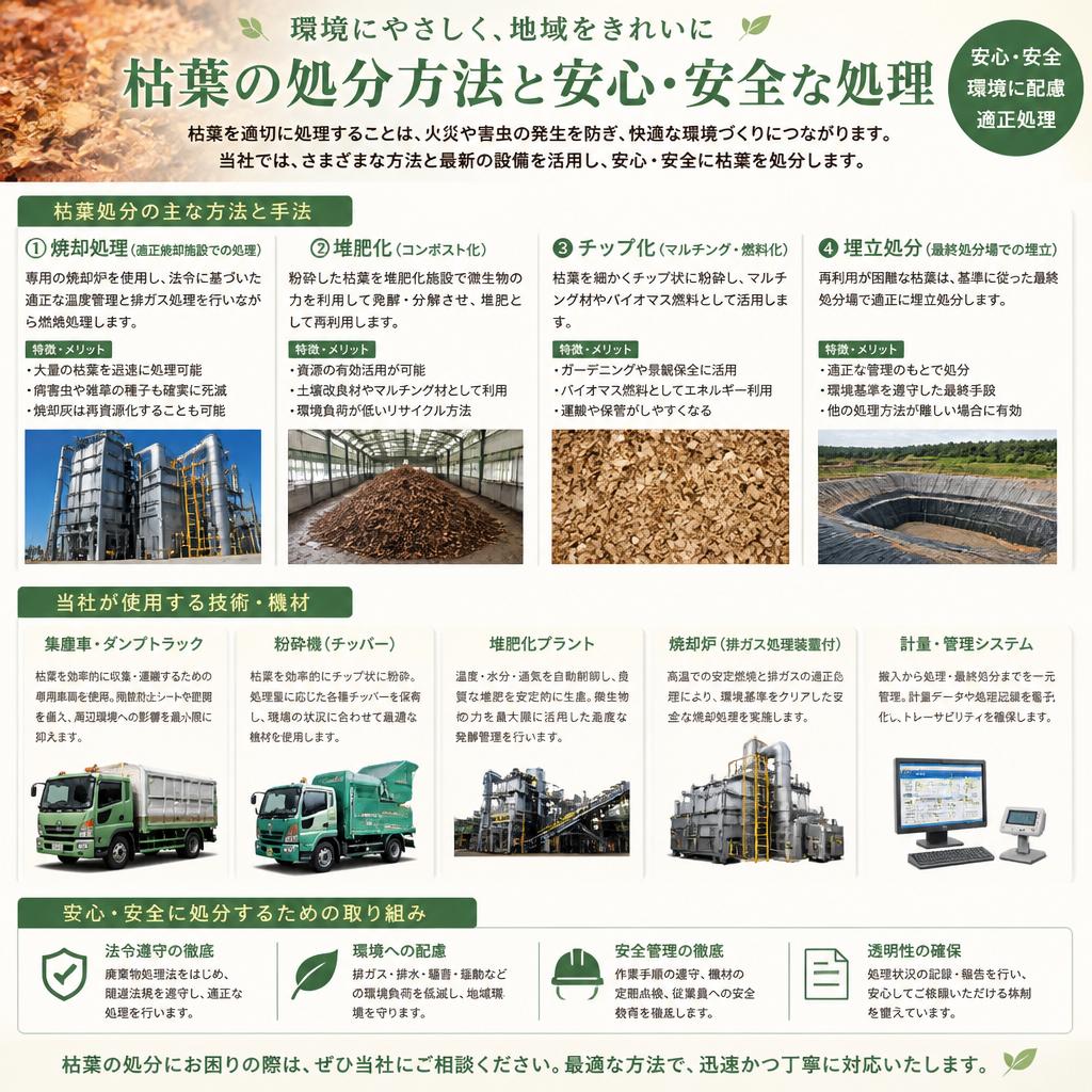 枯葉処分の効果的な方法