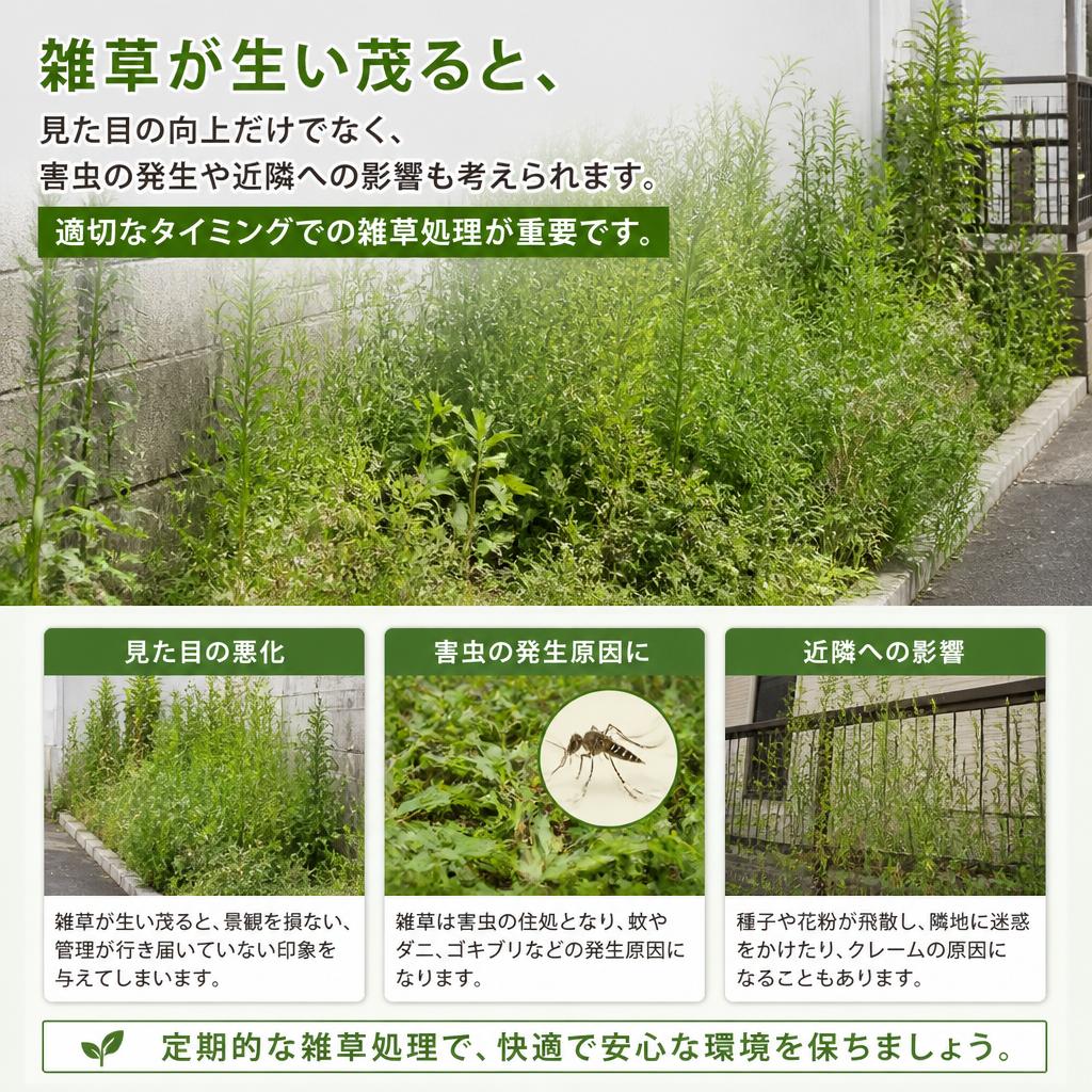 雑草処理の必要性