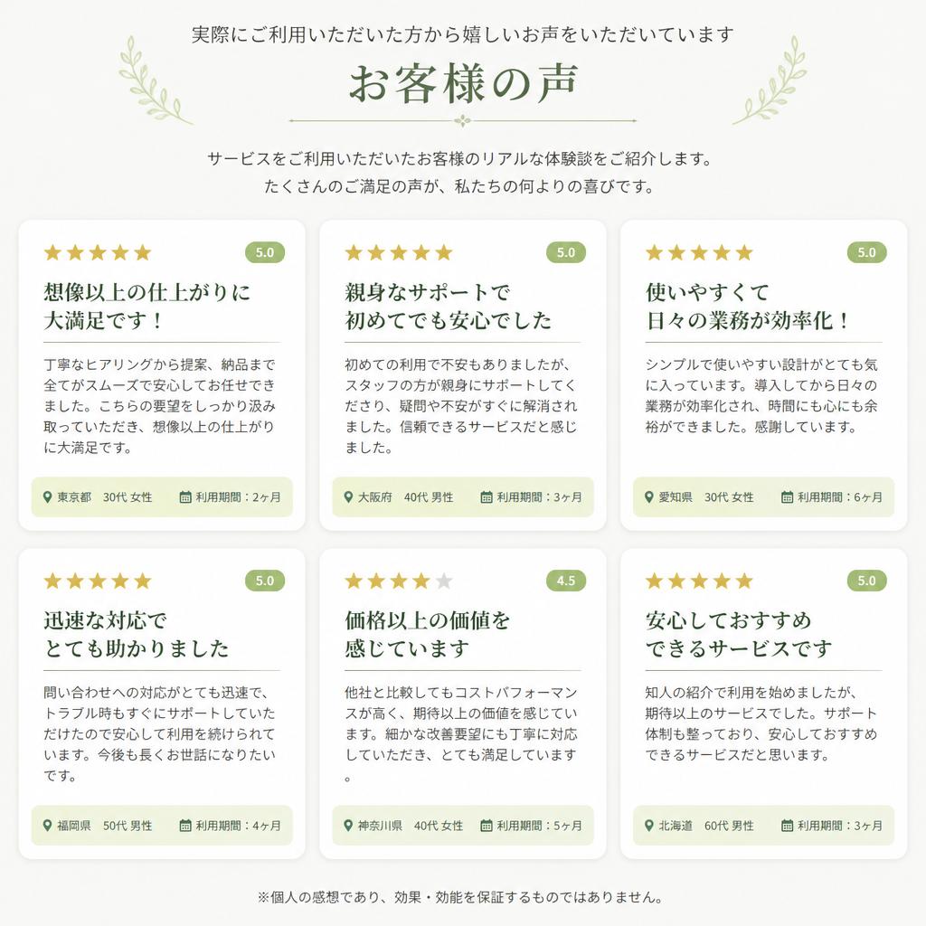 お客様の声