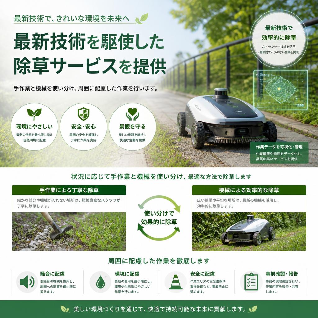 私たちの除草サービスについて