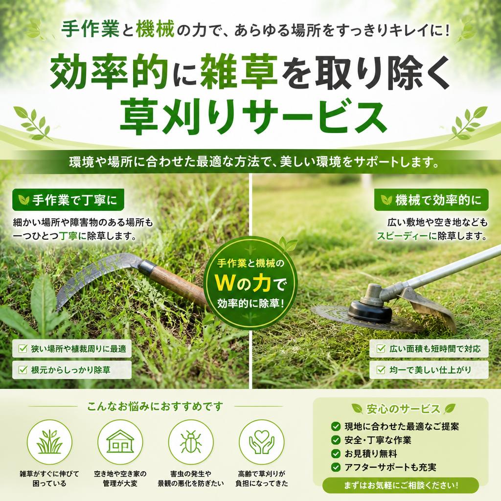 私たちの草処理サービス