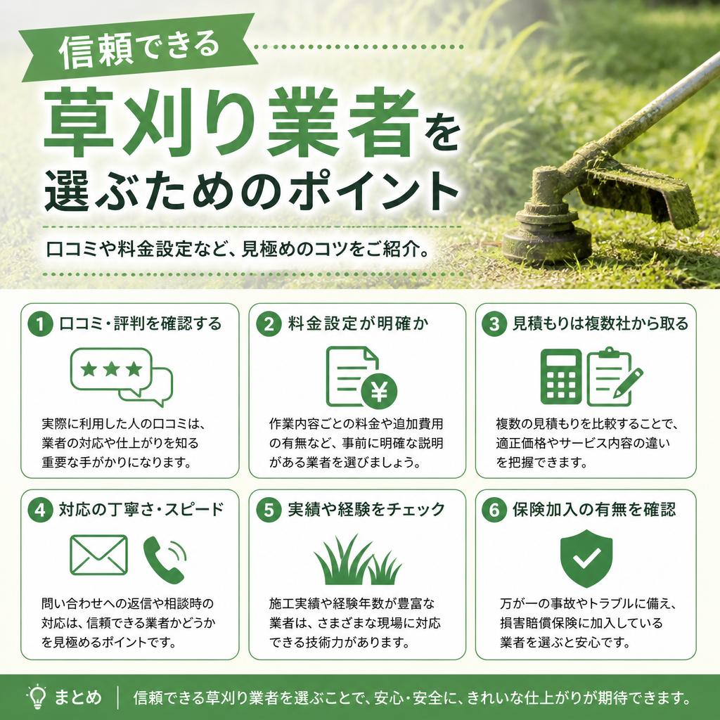 業者選びのポイント