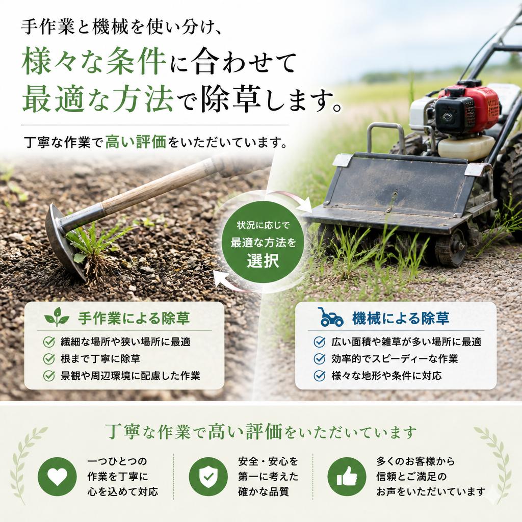 草刈り・除草サービスの特徴