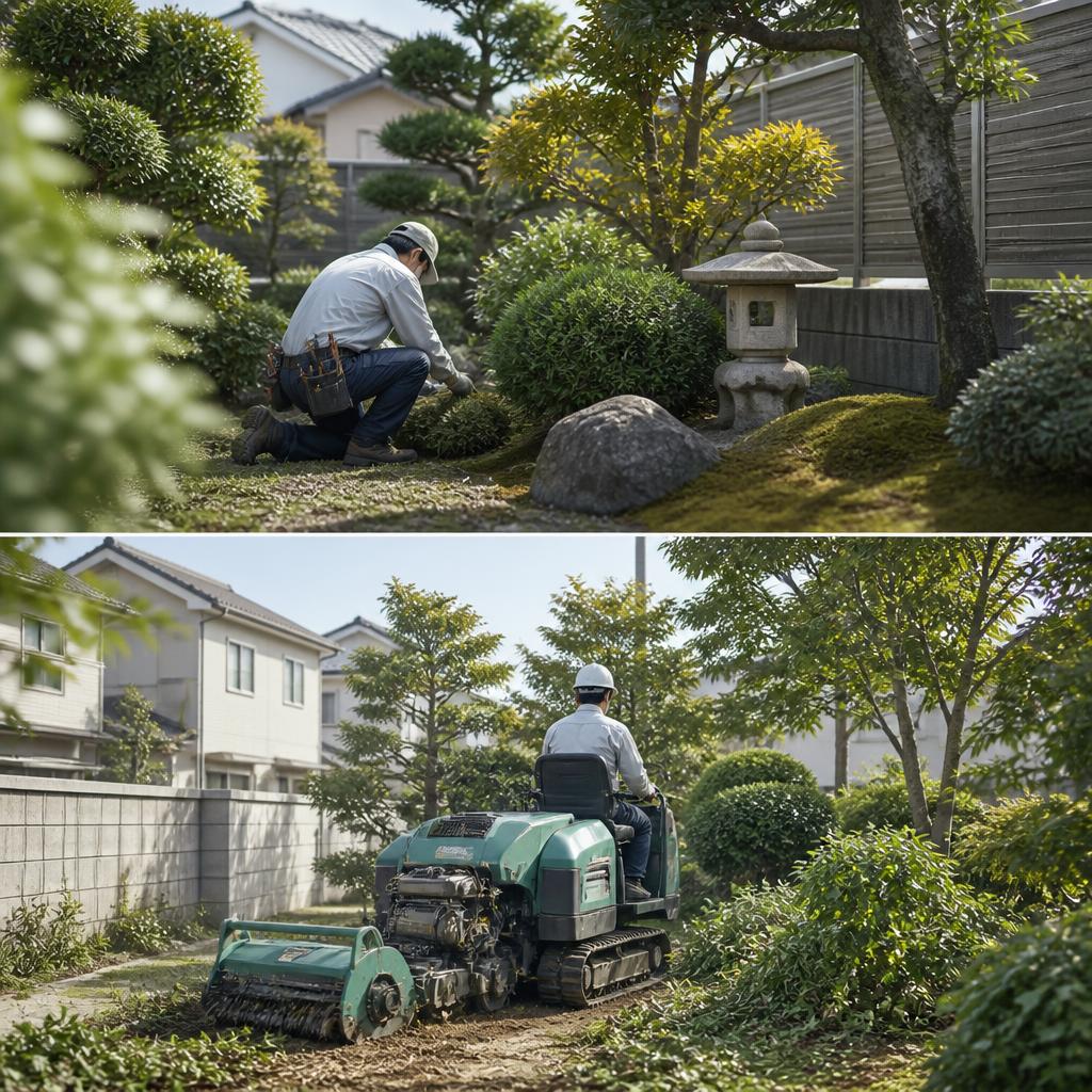 手作業と機械作業の組み合わせ