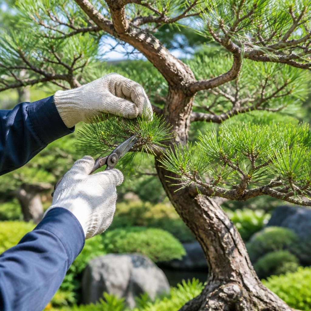 プロの手作業でのこだわり剪定