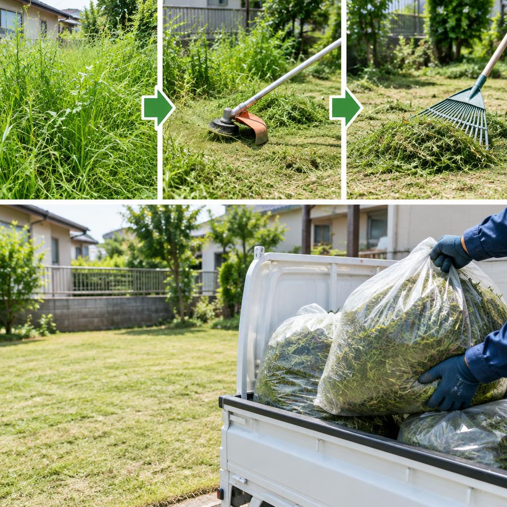 草刈りから後片付けまで、まるごと丁寧に対応