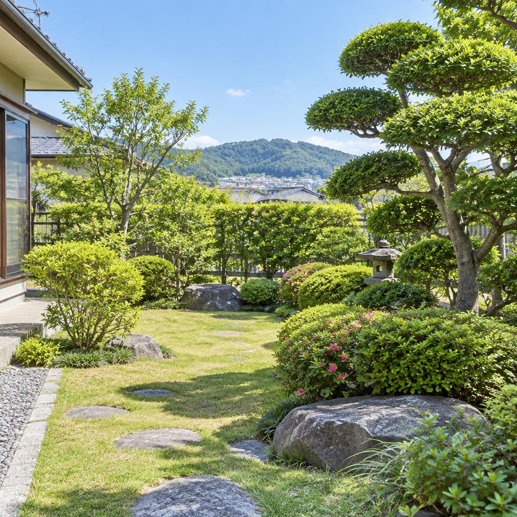 那珂川市のお庭を、出張剪定で手間いらずに美しく。草刈りから庭木のお手入れまで、丁寧に仕上げます。