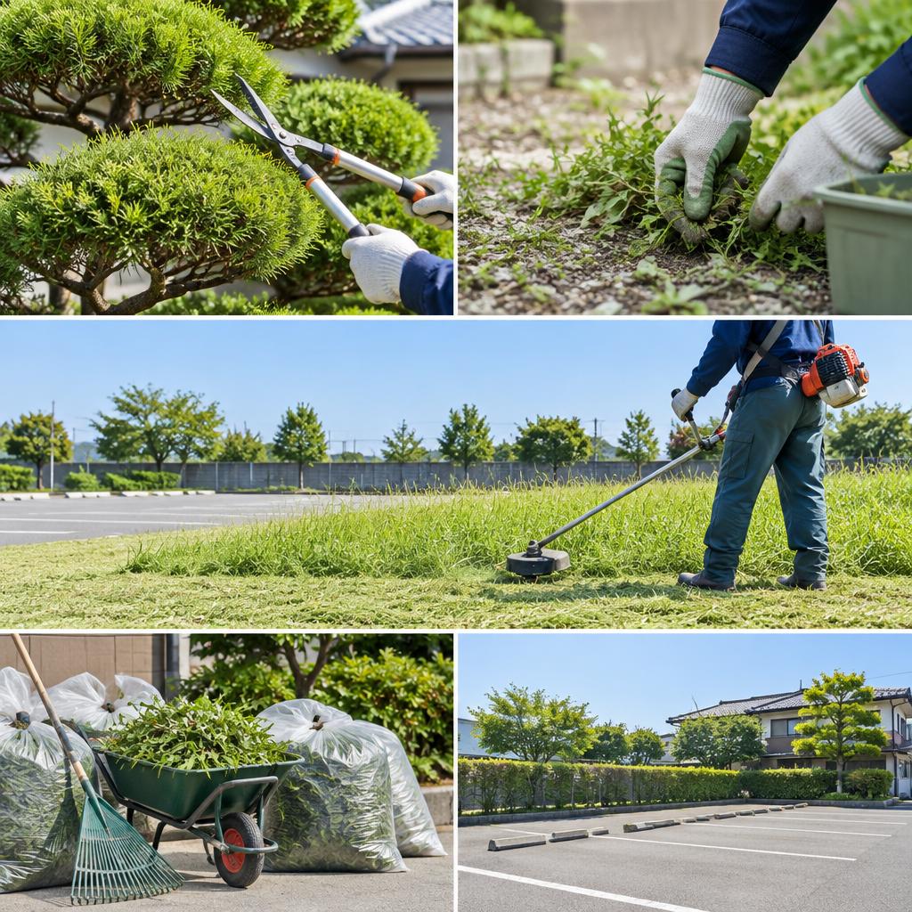 剪定・草刈り・後片付けまで、頼める作業をチェック